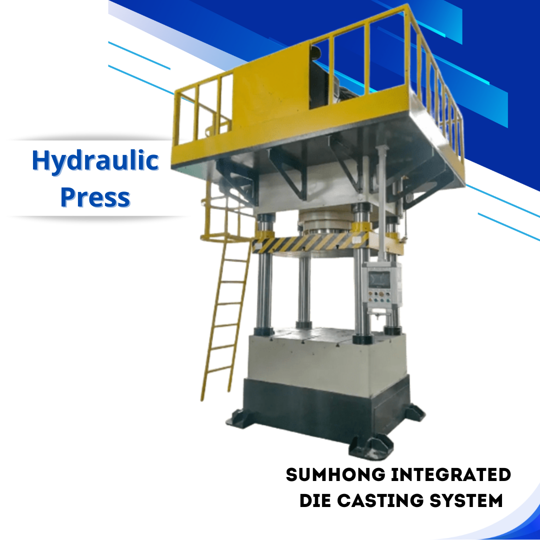 Efficient hydraulic press with advanced control for optimal metal shaping and pressing operations.